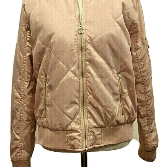 RUE21 Dusty Rose Quilted Bomber Jacket - Picture 2 of 8